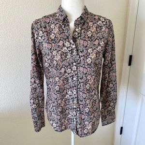 J. Crew Floral Liberty of London Print Blouse Sz 8